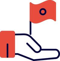 Independent Line Red Filled Icon vector