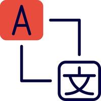Language Barrier Line Red Filled Icon vector
