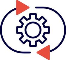 Optimization Line Red Filled Icon vector