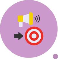 Call To Action Flat Shadow Icon vector