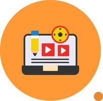 Create Content Flat Shadow Icon vector