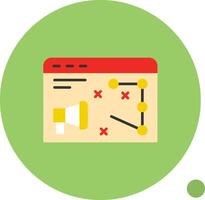 Digital Strategy Flat Shadow Icon vector