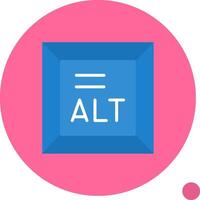 Alt Text Flat Shadow Icon vector