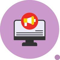 Online Pr Flat Shadow Icon vector