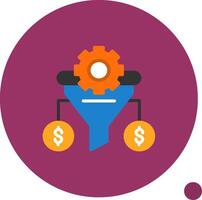 Conversion Rate Flat Shadow Icon vector