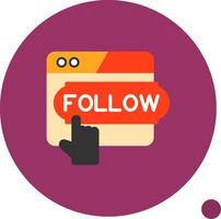 Do Follow Flat Shadow Icon vector