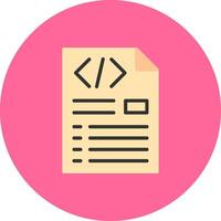 Header Code Flat Shadow Icon vector