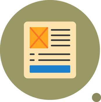 Latent Semantic Index Flat Shadow Icon vector