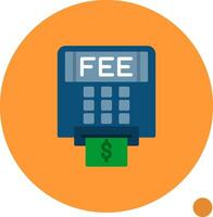 Atm Fees Flat Shadow Icon vector