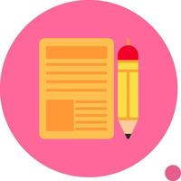 Blogger Flat Shadow Icon vector