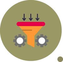 Conversion Rate Optimizer Flat Shadow Icon vector