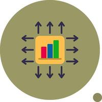 Performance Marketer Flat Shadow Icon vector