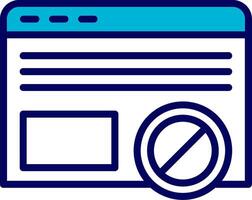 Ad Blocker Blue Mixed Icon vector