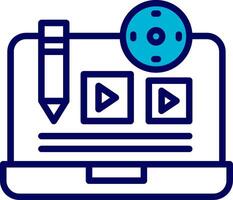 Create Content Blue Mixed Icon vector