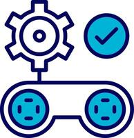 Gamification Blue Mixed Icon vector