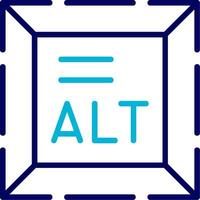 Alt Text Blue Mixed Icon vector