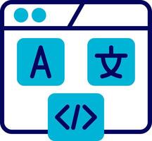 Hreflang Tag Blue Mixed Icon vector