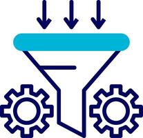 Conversion Rate Optimizer Blue Mixed Icon vector