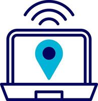 Digital Nomad Hub Blue Mixed Icon vector