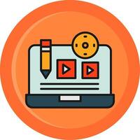 Create Content Line Filled Circle Icon vector