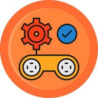 Gamification Line Filled Circle Icon vector