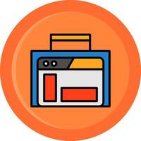 Google Search Console Line Filled Circle Icon vector