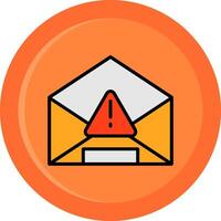 Hard Bounce Line Filled Circle Icon vector