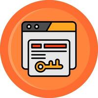 Keyword Stuffing Line Filled Circle Icon vector