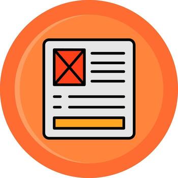 Latent Semantic Index Line Filled Circle Icon vector