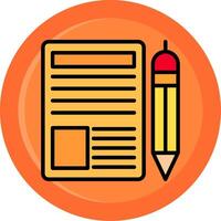 Blogger Line Filled Circle Icon vector
