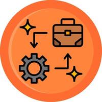 Business Development Line Filled Circle Icon vector