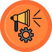 Campaign Optimization Line Filled Circle Icon vector