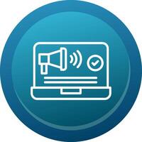 Advertising Submission Glyph Gradient Button Icon vector