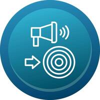 Call To Action Glyph Gradient Button Icon vector