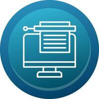 Bots Copywriting Glyph Gradient Button Icon vector
