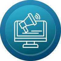 Digital Marketing Glyph Gradient Button Icon vector