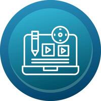 Create Content Glyph Gradient Button Icon vector