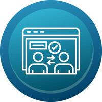 Deal Sites Glyph Gradient Button Icon vector