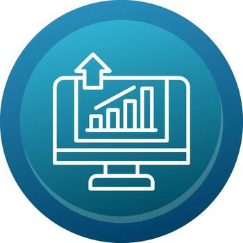 Growth Hacking Glyph Gradient Button Icon vector