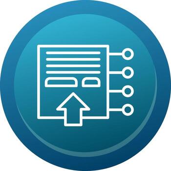 interactivo contenido glifo degradado botón icono vector