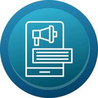 Mobile Advertising Glyph Gradient Button Icon vector
