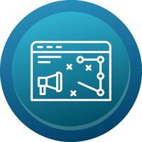 Digital Strategy Glyph Gradient Button Icon vector