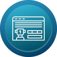 Online Contest Glyph Gradient Button Icon vector