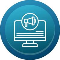 Online Pr Glyph Gradient Button Icon vector