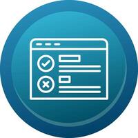 Online Survey Glyph Gradient Button Icon vector