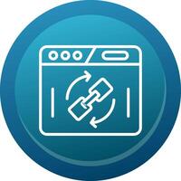 Backlink Glyph Gradient Button Icon vector