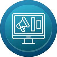 Campaign Glyph Gradient Button Icon vector