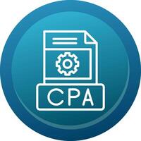 Cpa Glyph Gradient Button Icon vector