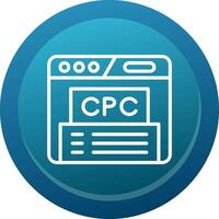 Cpc Glyph Gradient Button Icon vector