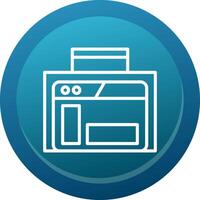 Google Search Console Glyph Gradient Button Icon vector